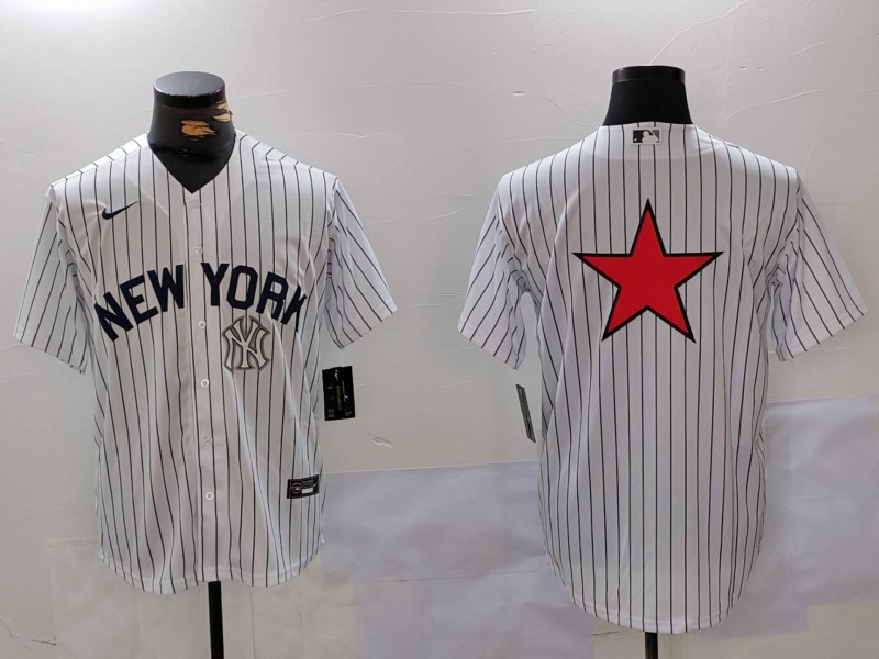 Men New York Yankees Blank White stripe Game 2024 Nike MLB Jersey style 91020
